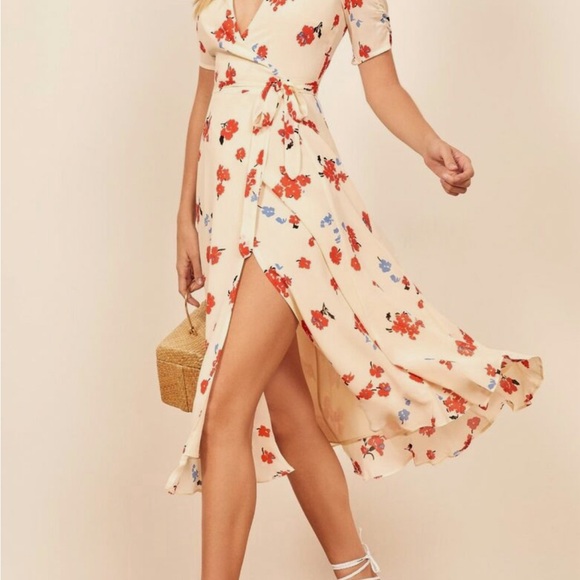 NWT Reformation Napa Wrap Dress size Small - Picture 5 of 13